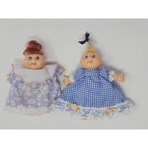Vintage 1995 Cabbage Patch‎ Babies Mini Dolls With Beautiful Dresses